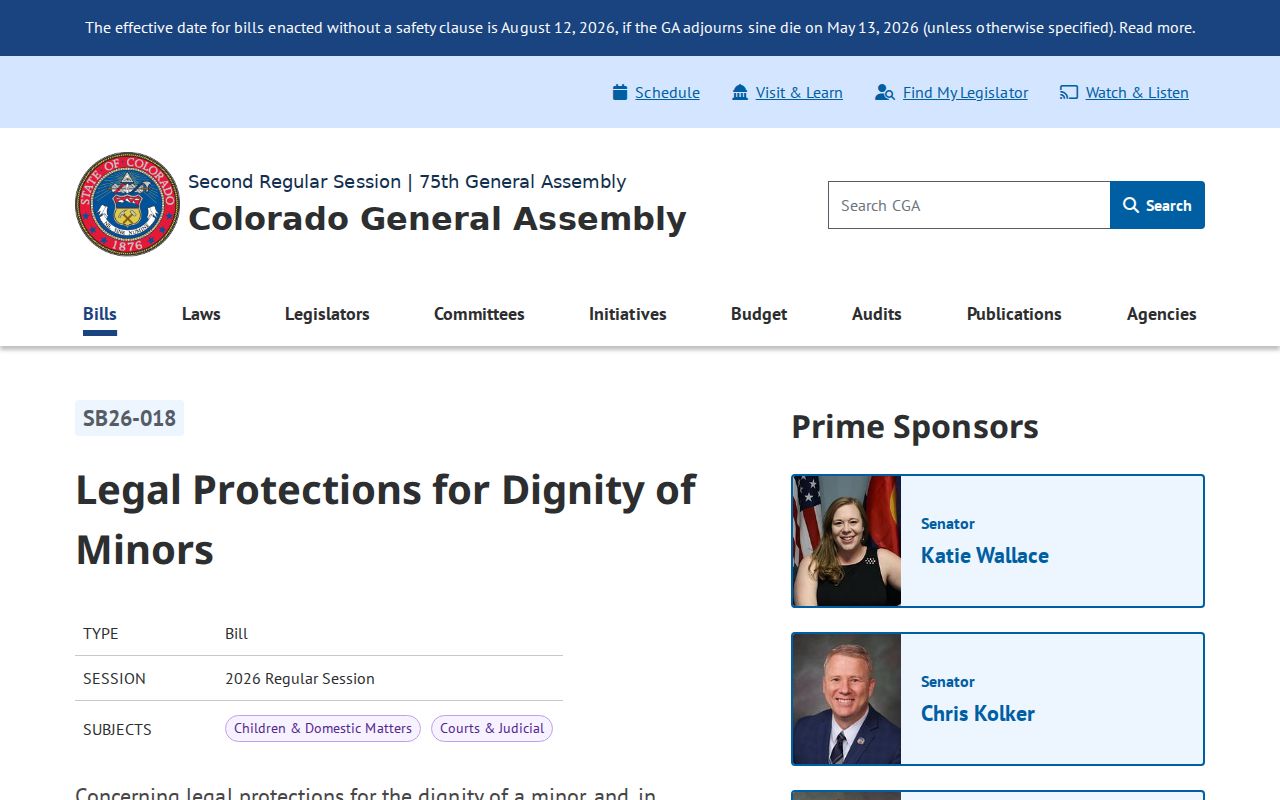 Bonanza court records context from an official Colorado legislative bill page