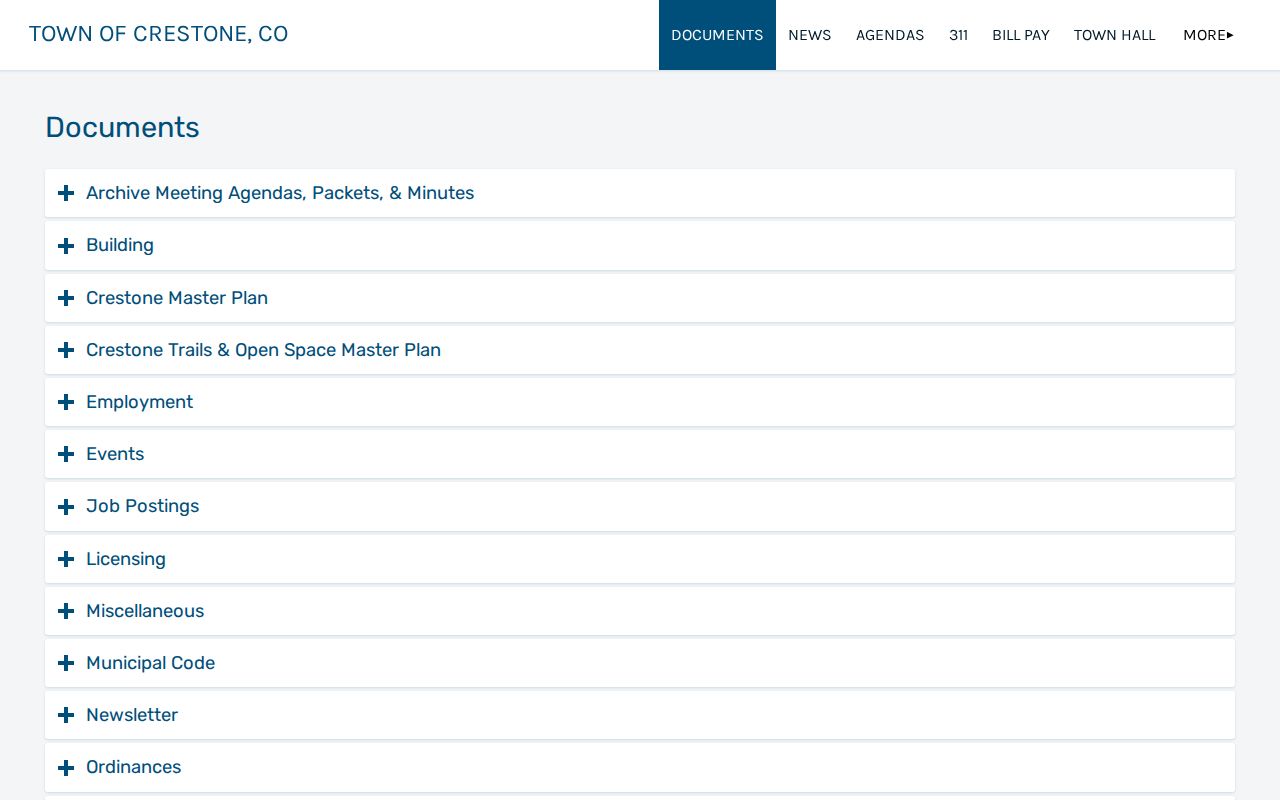 Center court records context for a town document request channel