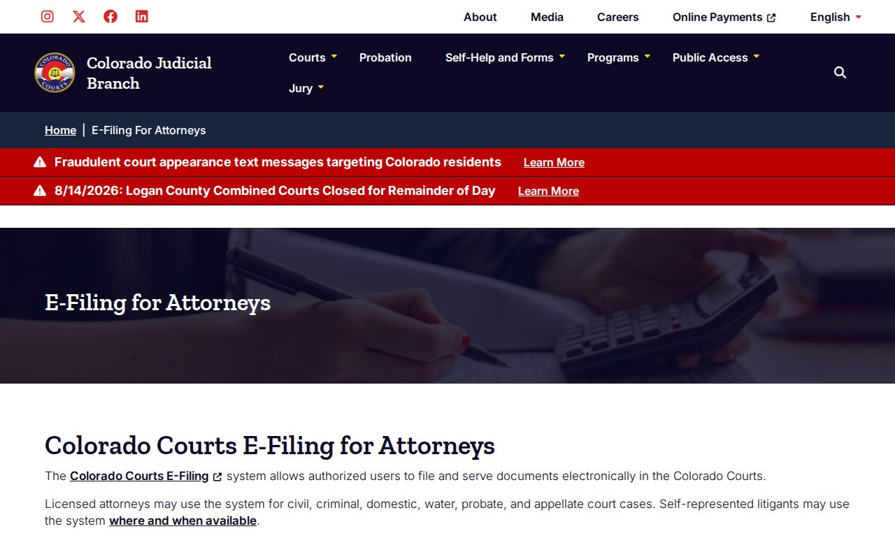 Saguache court records and Colorado Courts E-Filing access