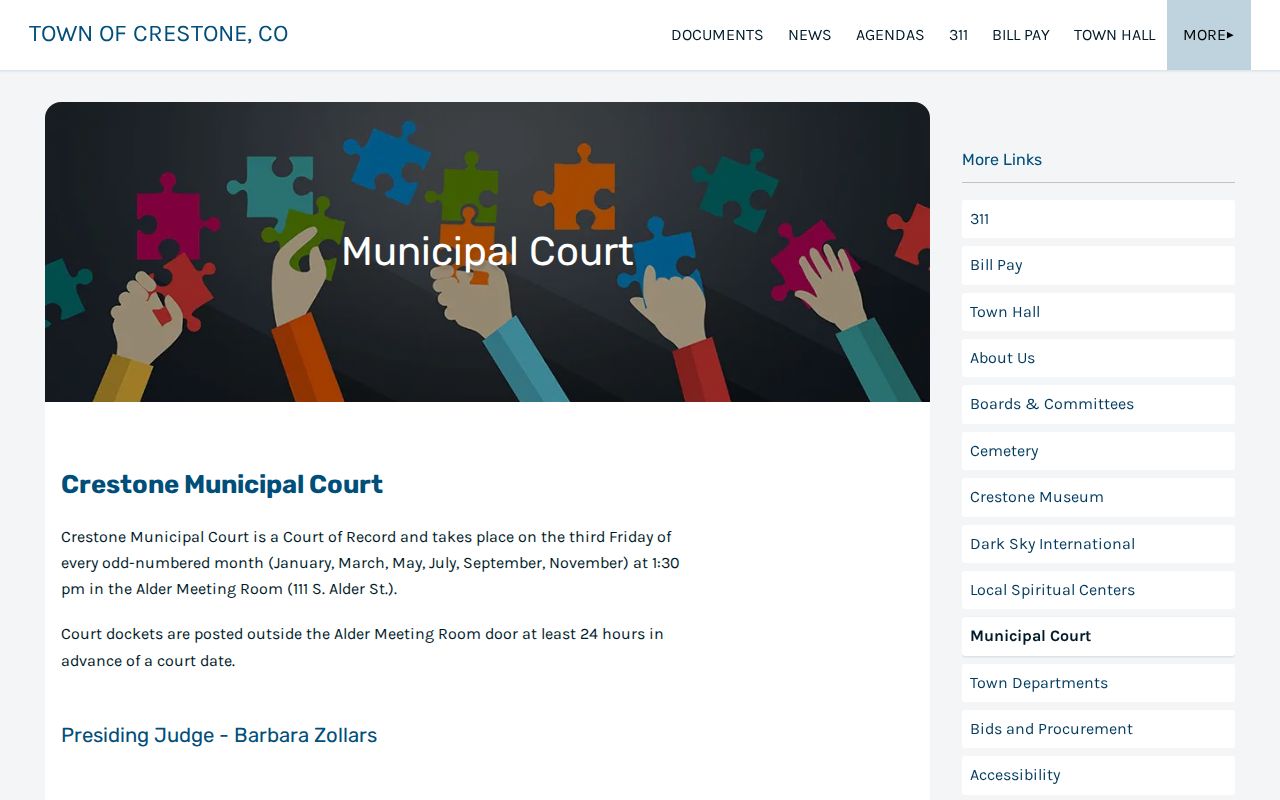 Saguache court records comparison with a published municipal court page