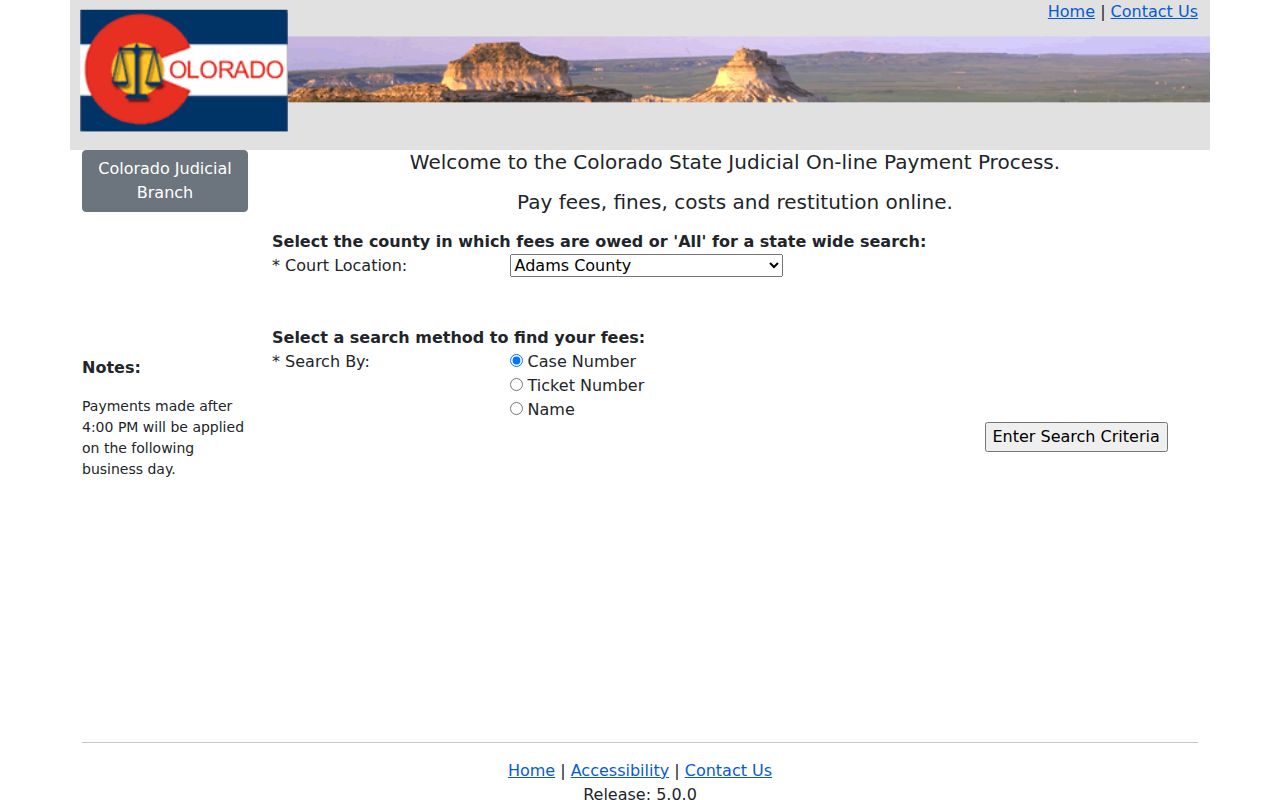 Colorado court service portal distinguished from the Saguache County court schedule